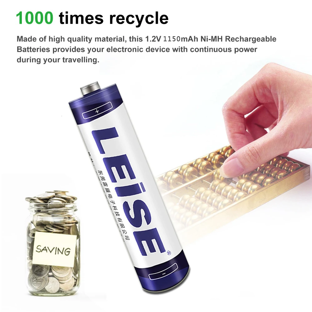 Leise 1 2 v AAA перезаряжаемые 350mah много aaa nimh 3A Батарея батареи для домашнего