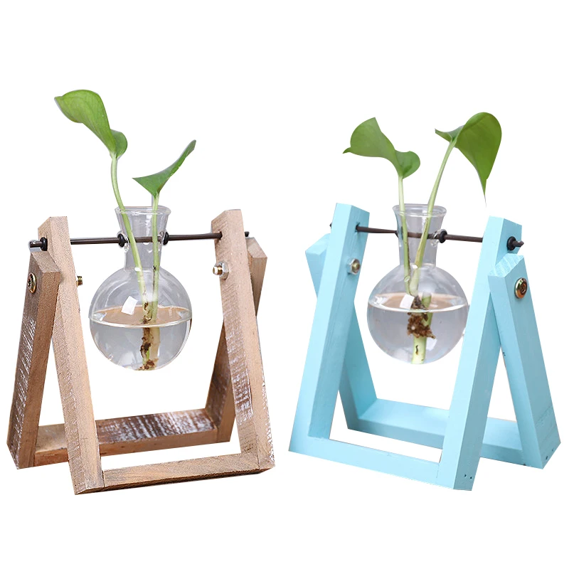 European Household Decor Glass Transparent Vase Wall Hanged ZAKKA Style Micro-landscape Creative Hydroponic Bottls | Дом и сад