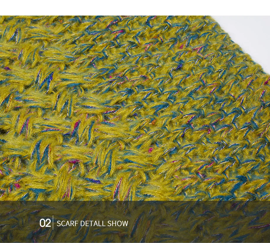 Winter Women Scarf Wool Knit Thick Scarves Female 2019 New Most Popular Design Shawls Warmer Women's Scarves Warm Ladies Scarf (21)