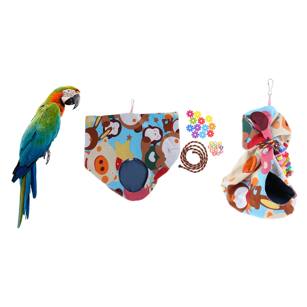 Amagogo Bird Parrot Budgie Lovebird Cotton Comfy Hammock Bed Nest