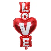 

B New Pattern LOVE String Cardiac Balloon 520 Festival The Wedding Marriage Room Decoration Arrangement Aluminum Balloon JJ-QQ22
