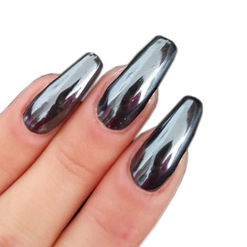 1 коробка 0,5 г зеркальный черный блеск для ногтей порошок сексуальный дизайн ногтей хромированный порошок ослепительный пигмент Маникюр пыль дизайн ногтей Декор BEXH600