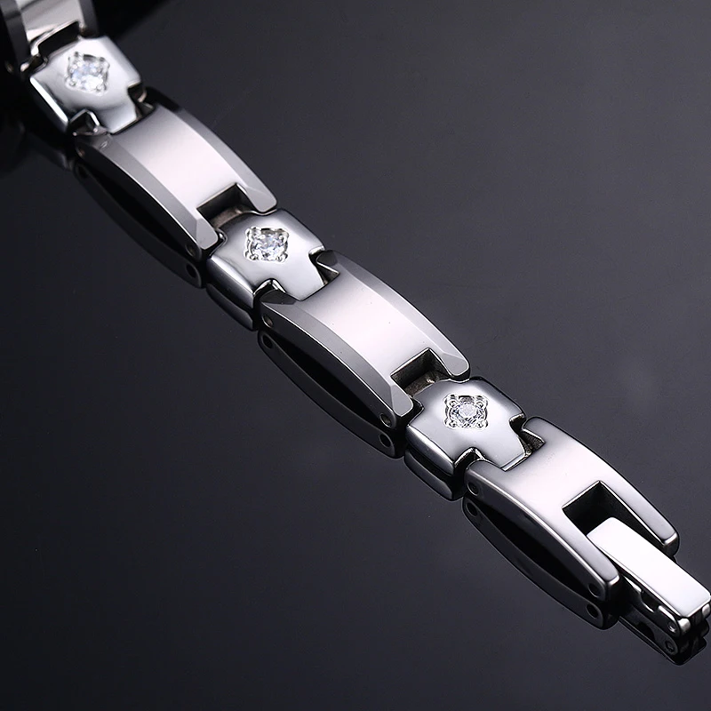 Vinterly Tungsten Bracelet Women Crystal Health Energy Germanium Vinterly Tungsten Bracelet Women