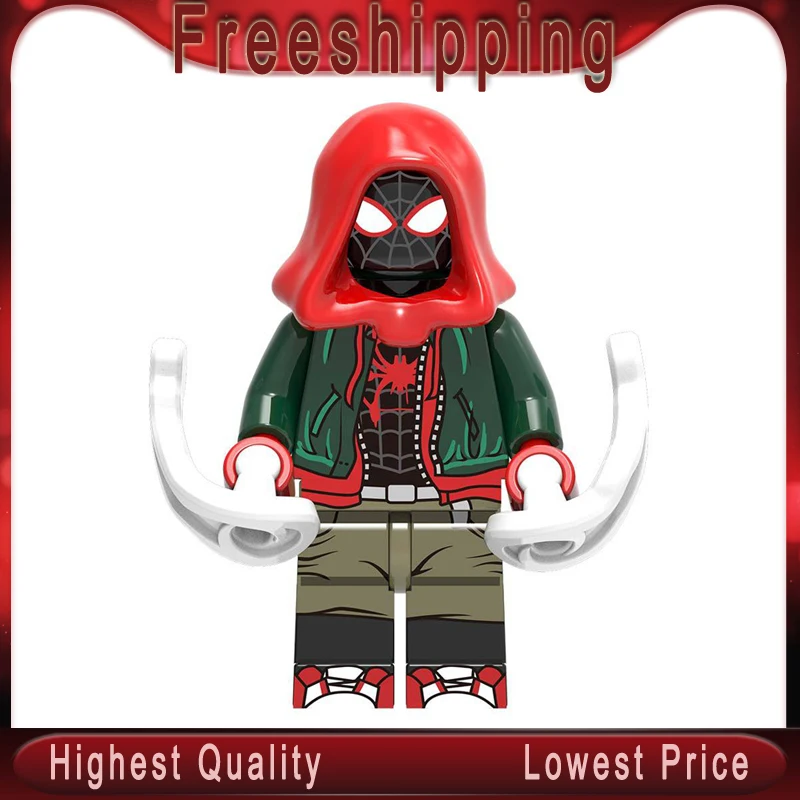 

Single Sale Legoe Building Block Super Heroes Ultimate Spider-Man Green Goblin Kingpin Spider-Gwen Figures Children Toys Xh1135