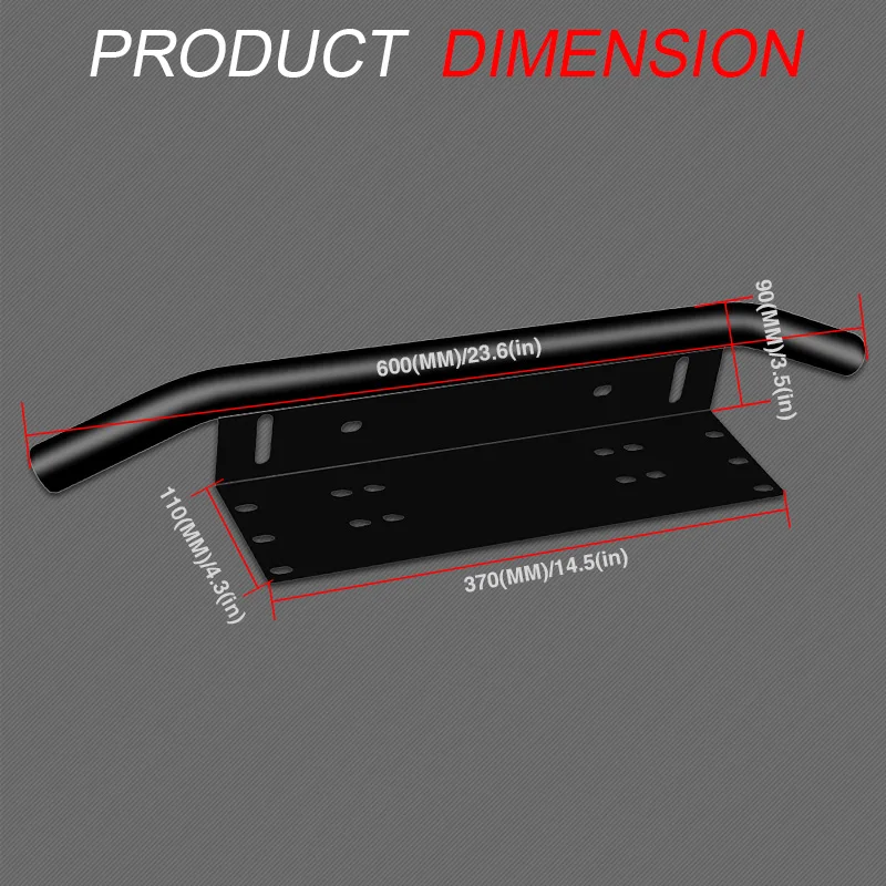 Offroad Front Holder License Number Plate Bracket Frame Offroad mount Mounting Light Bar Mount Bumper for car boat truck Jeeps