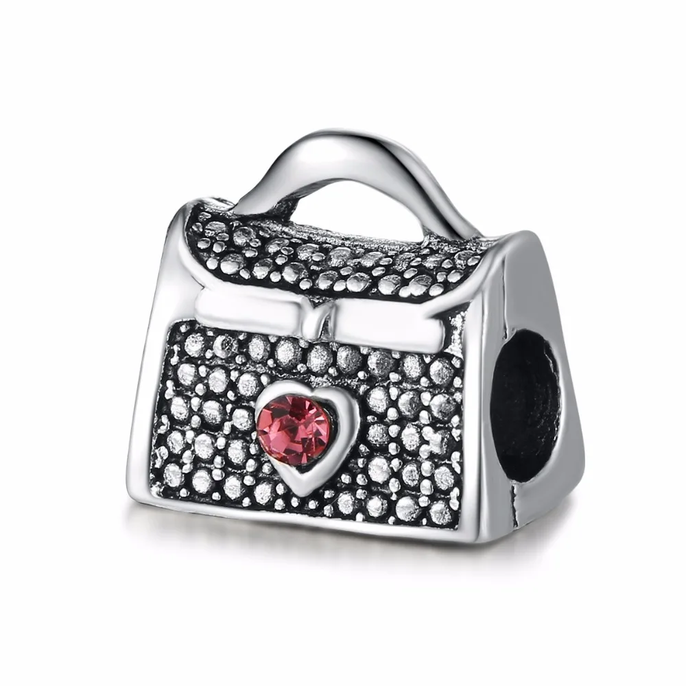 Buy free shipping 1pc silver handbag beads & jewelry
