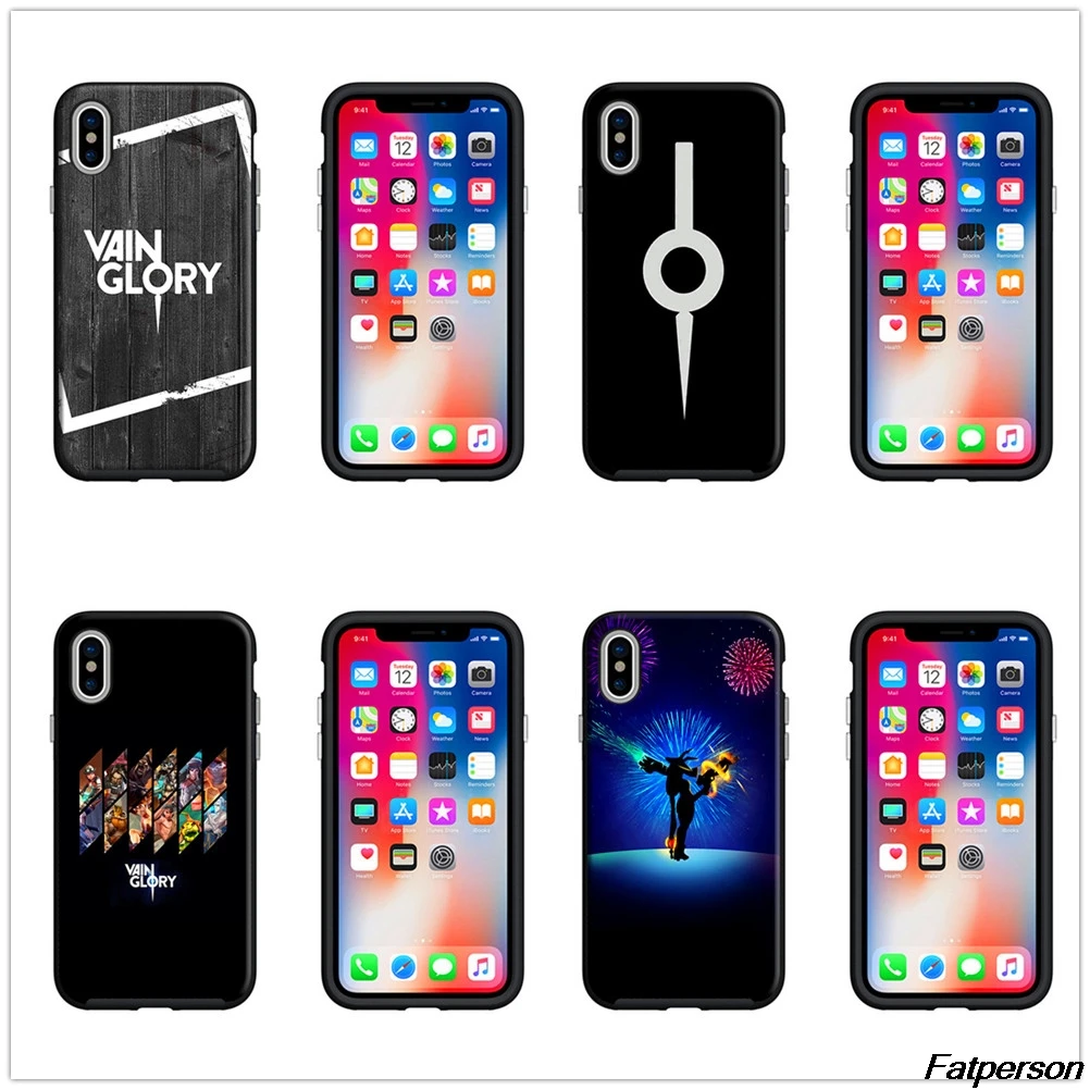 Vainglory для Samsung s9 s8plus S6 S7 Edge черный мягкий силиконовый чехол Apple iPhone 5s 6 s 7 8plus X Coque