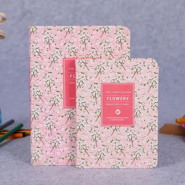 flower floral diary notebook pu leather note book weekly planner make student planner
