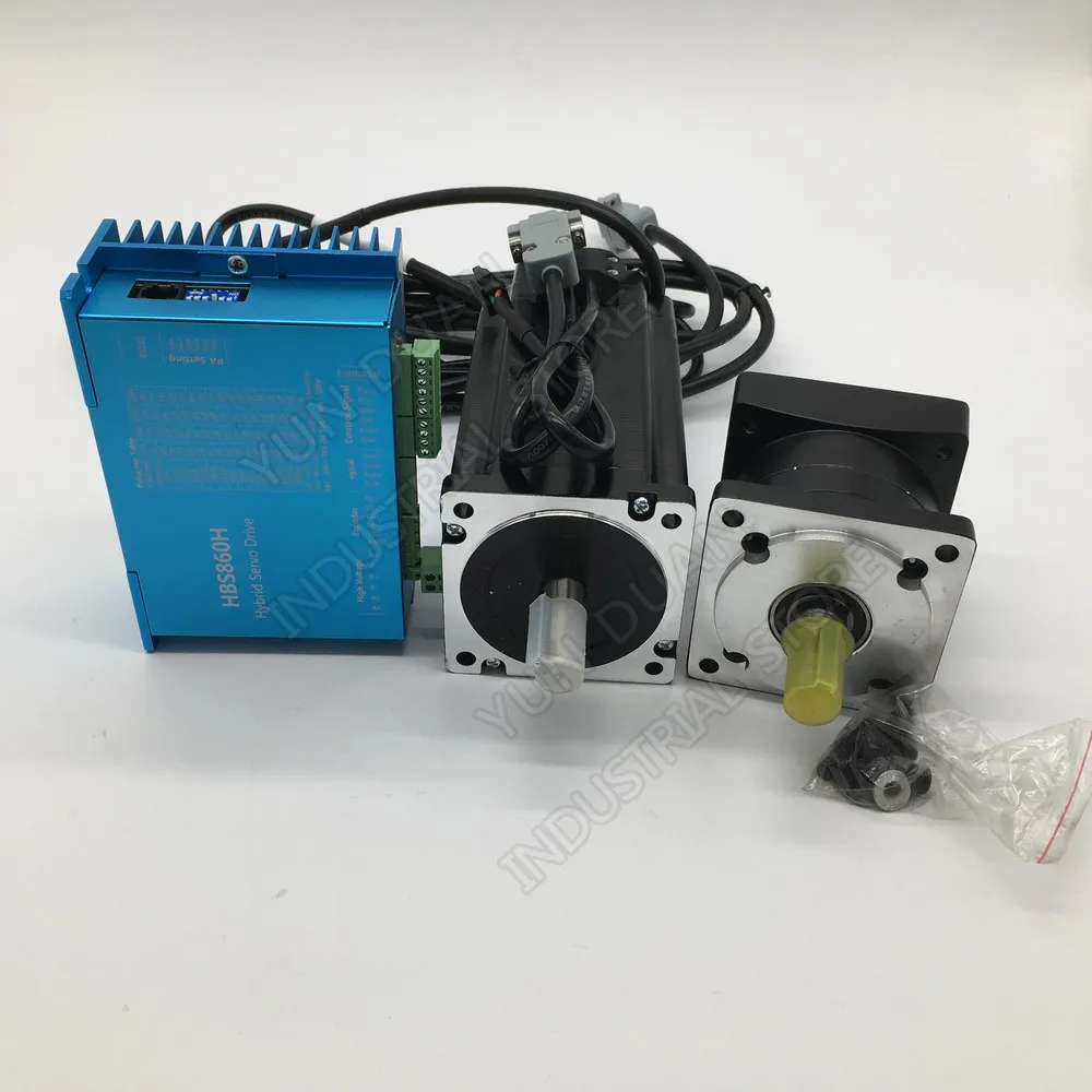 

12Nm Nema34 Closed Loop Stepper Motor Driver 86MM 1700Oz-in AC DC DSP Hybird Encoder Easy Step Servo & Planetary Reducer Kits