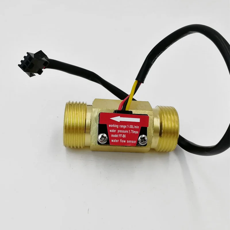 G3/4" water flow sensor Turbine meter Magnetic Hall effect sensor YF-B6 water flow sensor