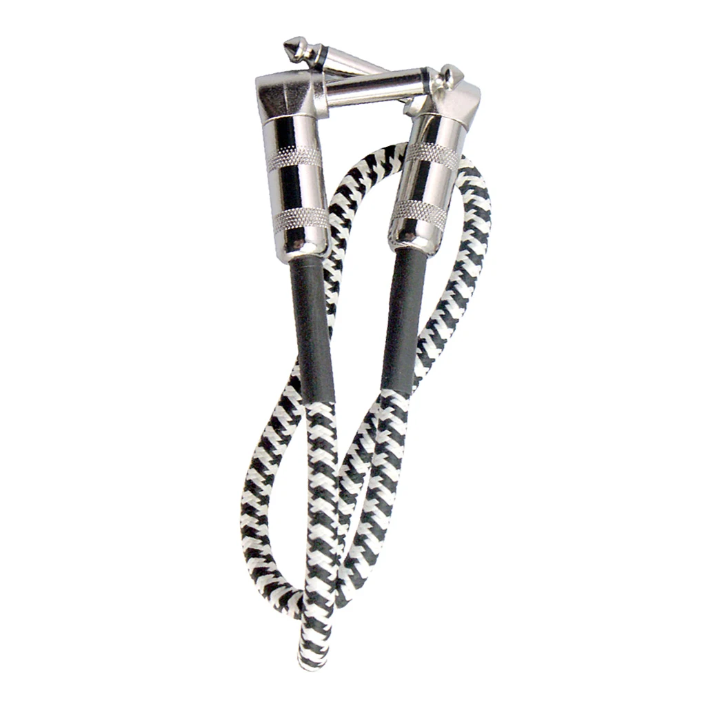 50cm 3 Colours Metal & Cloth & Copper Anti-noise Guitar Effect Pedal Cable Patch Cable for Guitar Pedal Adapters