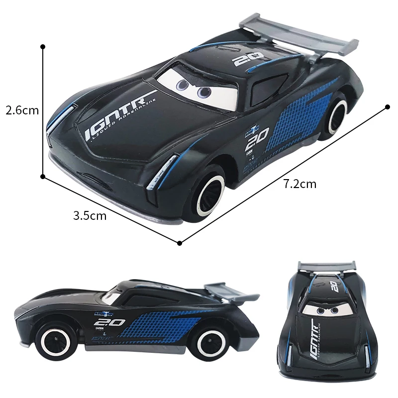 Disney Pixar Cars 3 7 шт./компл. Lightning McQueen Jackson Storm Cruz Mater Mack Uncle Truck 1:55 литой металлический