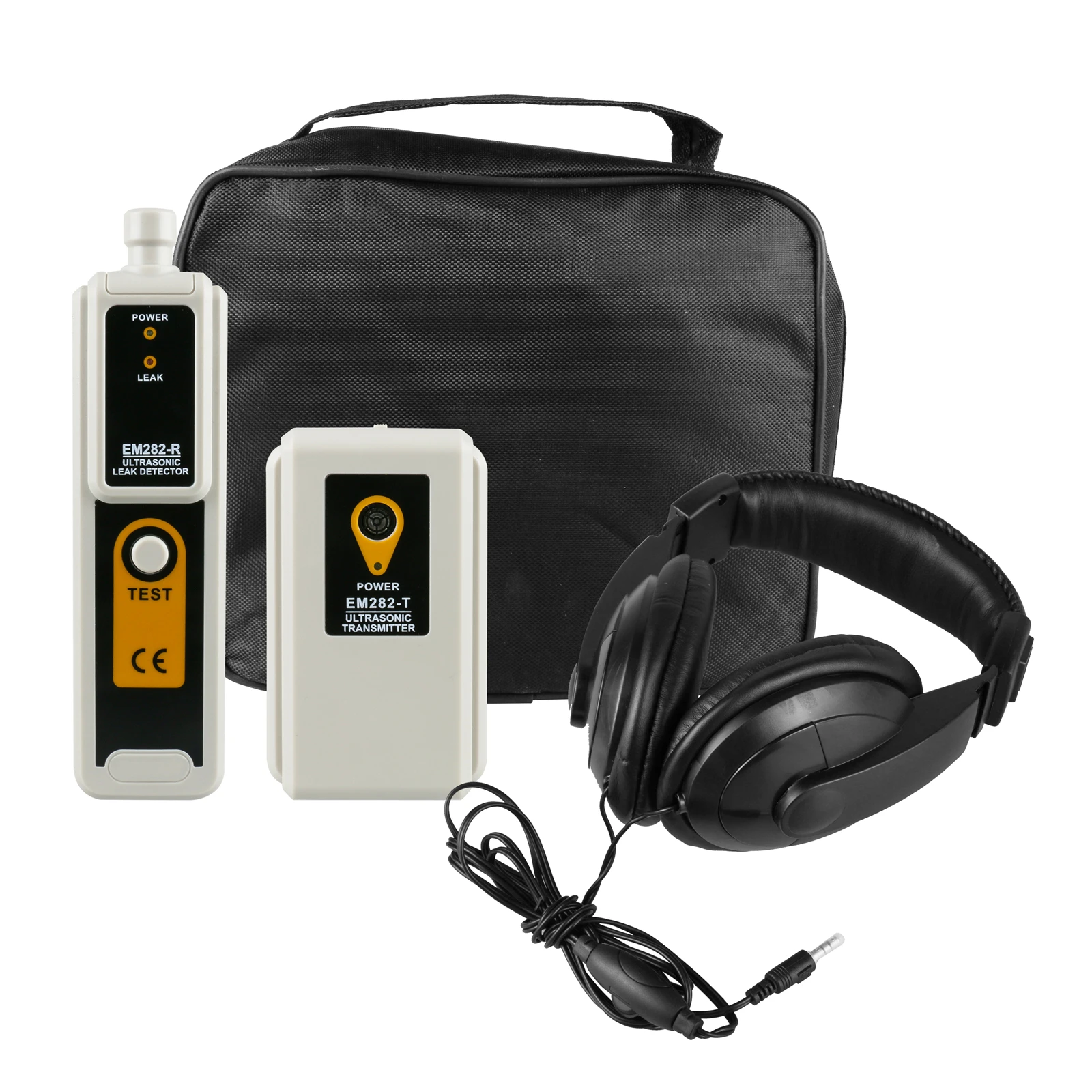 

Ultrasonic Gas Leak Detector & Transmitter Locator To leaks Air Water Dust with Headphone Accessory Kit LED Indication
