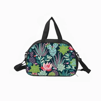 

Custom and women's casual fitness bag new cactus series travel bag plant printing new series cartoon sports fitness