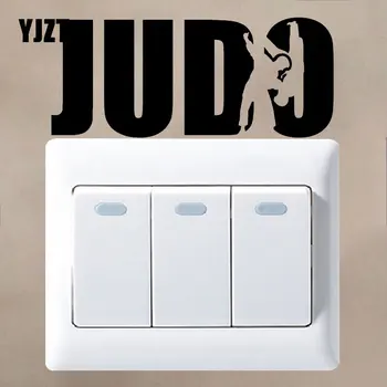 

YJZT Judo Sports Wrestling Fighters Logo Signboard Vinyl Wall Switch Stickers Black 8SS2206
