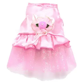 

Transer Robe Chien Wholesale Cat Bow Tutu Dress Lace Skirt Pet Puppy Dogs Clothes Costumejul P35