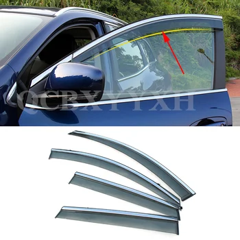 

4pcs/lot Car-Styling Accessories Awnings Shelters Guard Rain Shield Window Visor For Renualt Kadjar 2016
