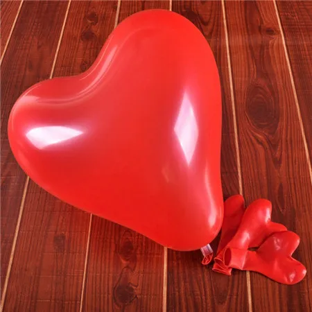 10 шт./партия романтические 2,2 г синие латексные воздушные шары с сердечками, Надувное свадебное украшение вечерние воздушные шары, вечерние товары на День святого Валентина - Цвет: Красный