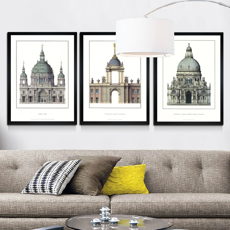 World-Famous-Architectural-Series-3-Contracted-Hd-Print-On-Canvas-No-Frame-Wall-Art-Home-Decoration(1)