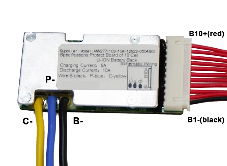 Маленький размер 36V 10A литиевый аккумулятор BMS PCM для 10S 36V 10Ah-15Ah Lipo/LiMn2O4/LiCoO2 батарея с функцией баланса