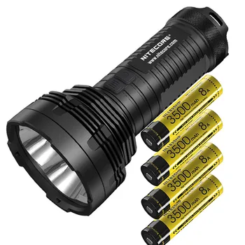 

NITECORE TM16GT Searchlight 4* CREE XP-L HI V3 Flashlight max 3600 lumen beam throw 1003m outdoor torch + 4 * 3500mAh 8A battery