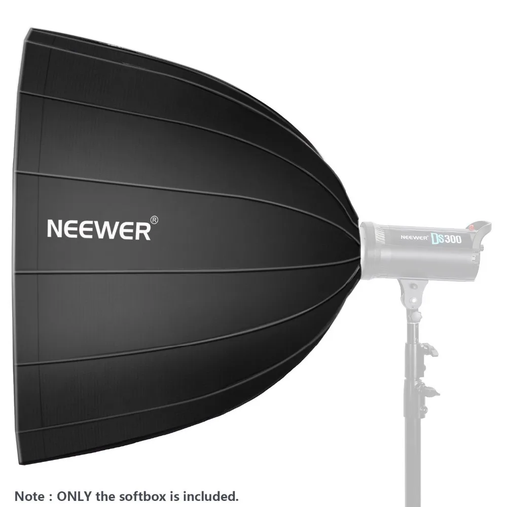 Neewer 48 дюймов/120 см Глубокий шестиугольник софтбокс-быстрый складной с Bowens спидринг и диффузор для Speedlite