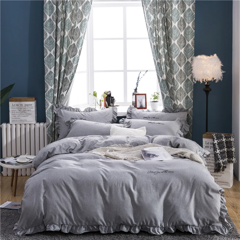 Buy New yarn dyed cotton velvet Bedding Set Soft