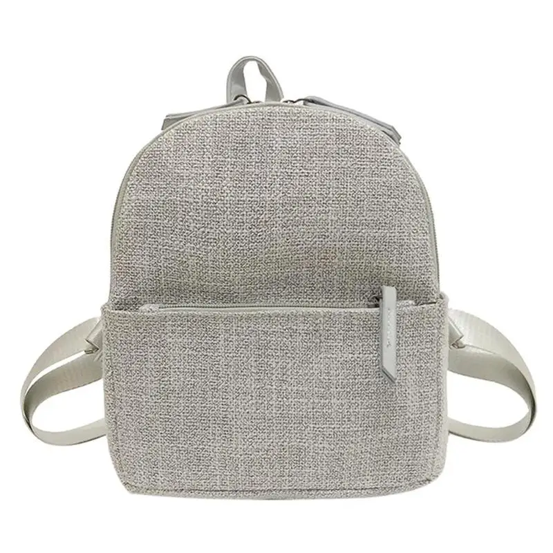 

Women Vintage Straw Backpack Linen Mini Zipper Backpack for Girl Student Travel Schoolbag Female Light Shopping Rucksack Mochila