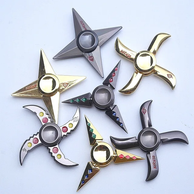 Из Металла Непоседа счетчик Наруто палец Spinner Tri металлический крест ручной Непоседа модель спасательного круга EDC писака для малыша/взрослые игрушки hot Wheels