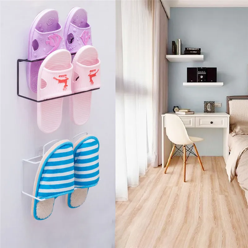 

Holders Racks Shoe Racks For Home Wall Mount Shoe Rack Slipper Shelf Storage estante del zapato 2019 #SS
