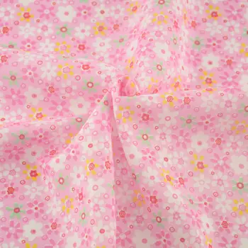 

Cotton Fabric Patchwork Printed Pink Floral Design Pre-cut Fat Quarter Sewing for Doll's DIY Beginner's Practice Crafts Textile