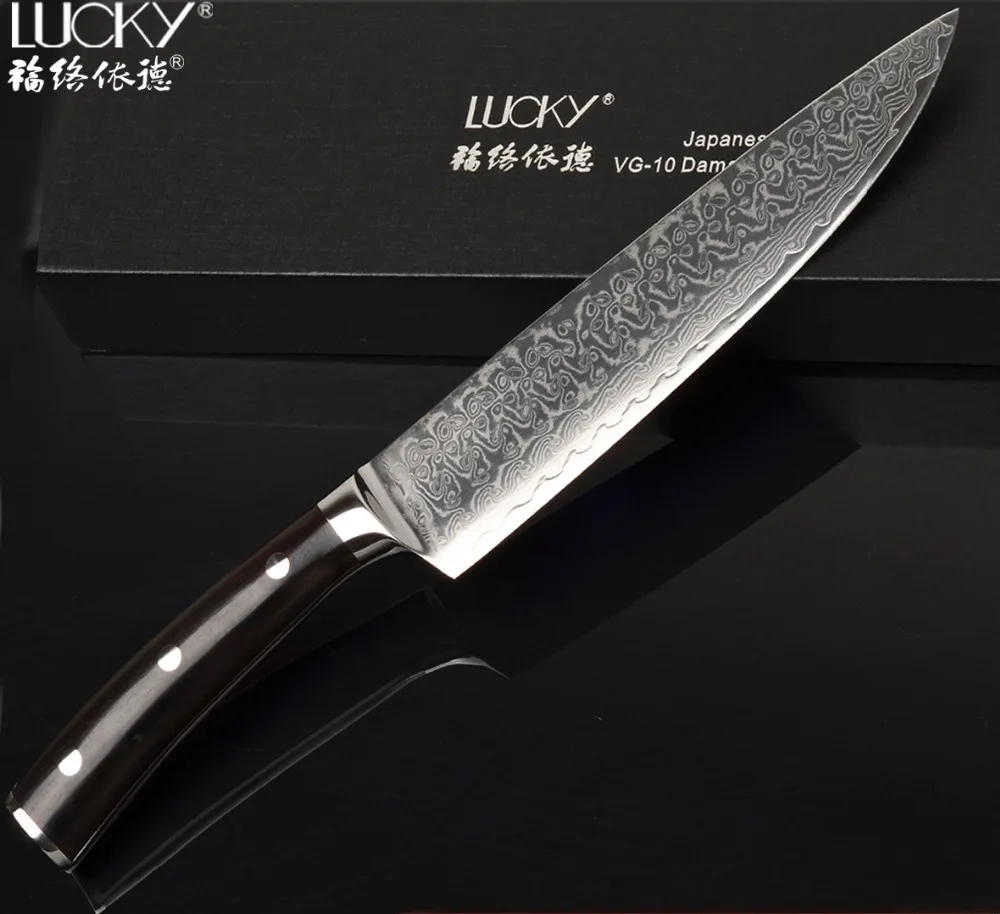 8 дюймов нож шеф-повара кухонный японский VG10 Дамасская сталь Gyuto для приготовления рыбы Filleting мяса говядины разделочный нож 20