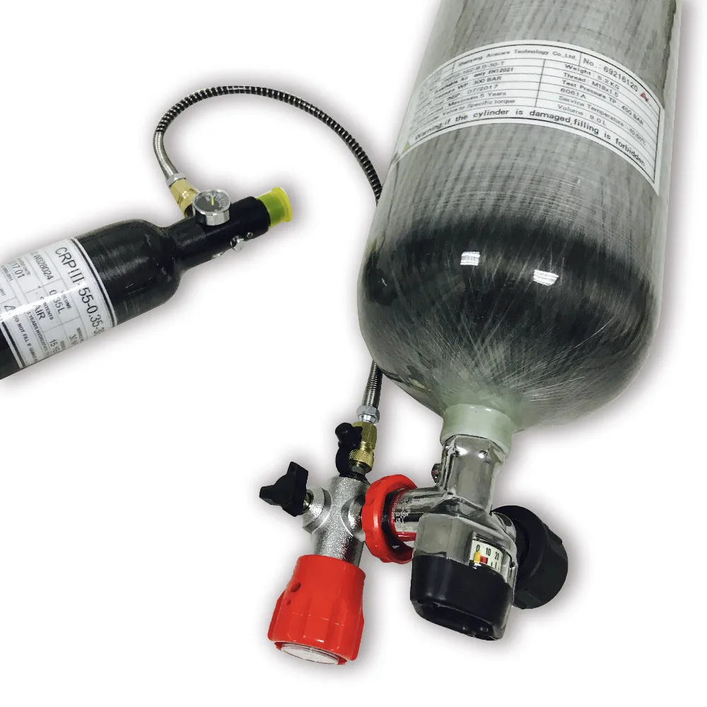 AC10920161035 Carbon Fiber Cylinder with 0.35L GB Carbon Fiber Paintball Pcp Rifle Tank & Regulator & Valve & Filling Station