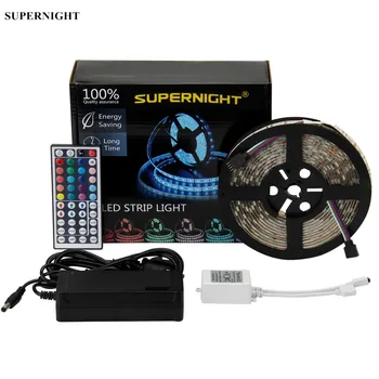 20 Colors LED Strip Light Kit 5050 SMD 5M 300LEDs DC 12V Waterproof Flexible RGB LED Lamp Band with 44 Keys IR Remote Controller free shipping waterproof led light up serving tray multi colors rechargeable luminous led trays light 24 keys remote controller