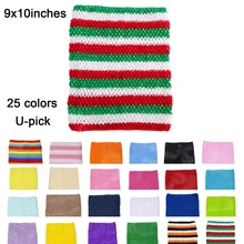 1pc Crochet tube top tutu top 10inch crochet headband girls pettiskirt tutu tops free shipping scallop crochet trim flounce bardot top