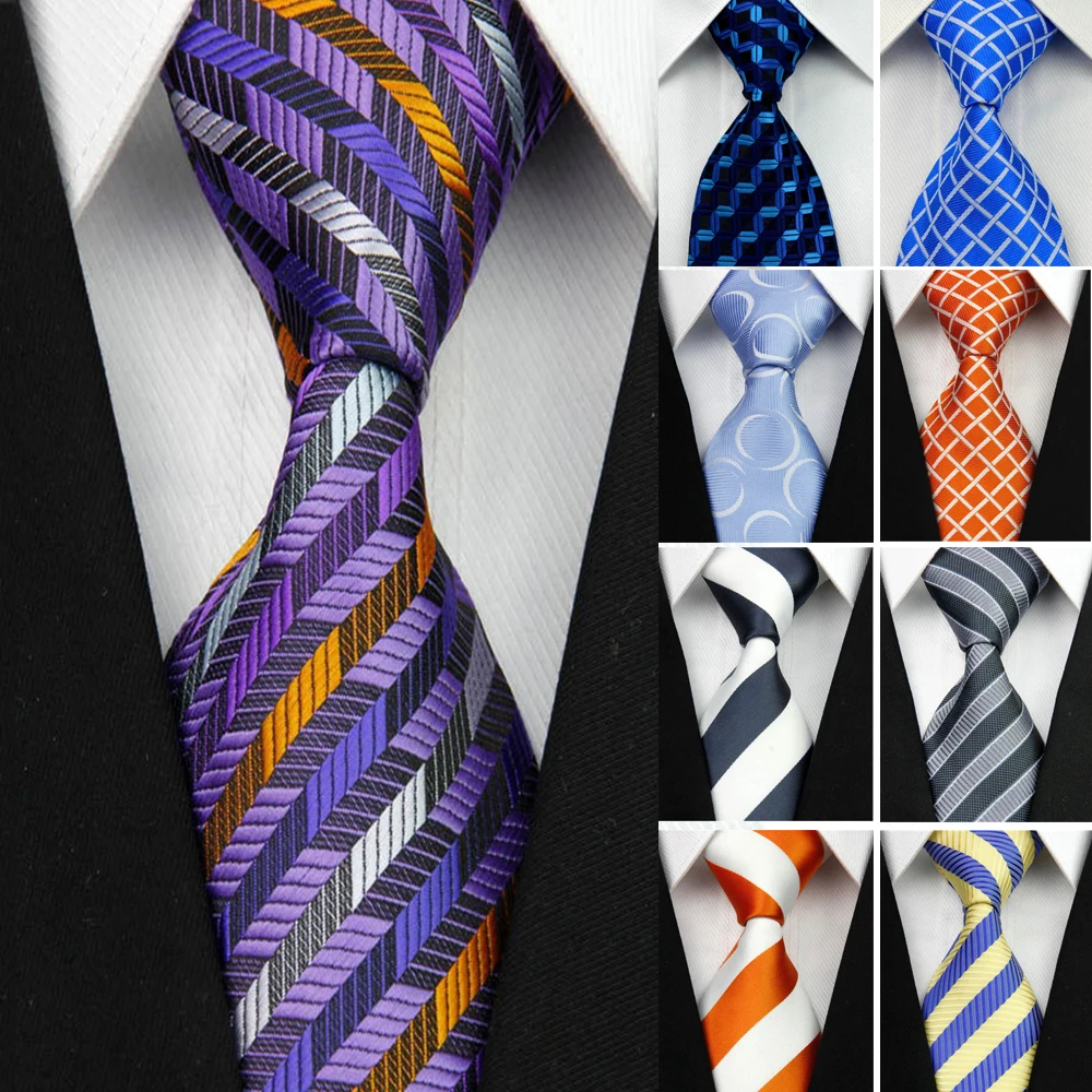 Wide Gravatas Mens Accessories Silk Tie Necktie for Men Striped