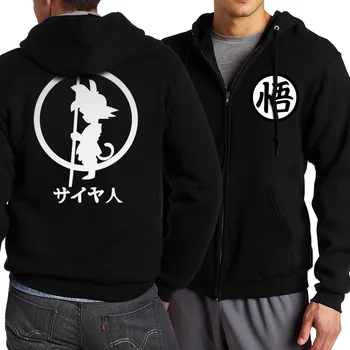 

Hot Sale Japanese Anime Dragon Ball Z Men Coat 2019 Spring Autumn Men Zippered Hoodie Jacekt Men Sweatshirt Plus Size S-4XL
