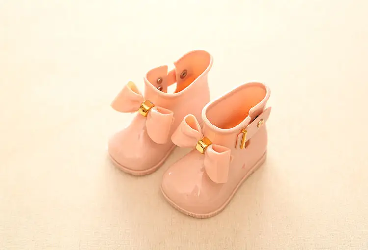 Сапоги для девочек; детские резиновые сапоги для маленьких девочек; резиновые сапоги теплые красивые резиновые сапоги с бантом; модная резиновая обувь для малышей; прозрачная обувь