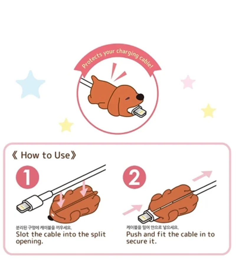 Защита для кабеля "укус" для Iphone устройство для сматывания кабеля аксессуар для телефона, держатель Chompers Кролик Собака Кот, животное, кукла модель забавная мягкая игрушка