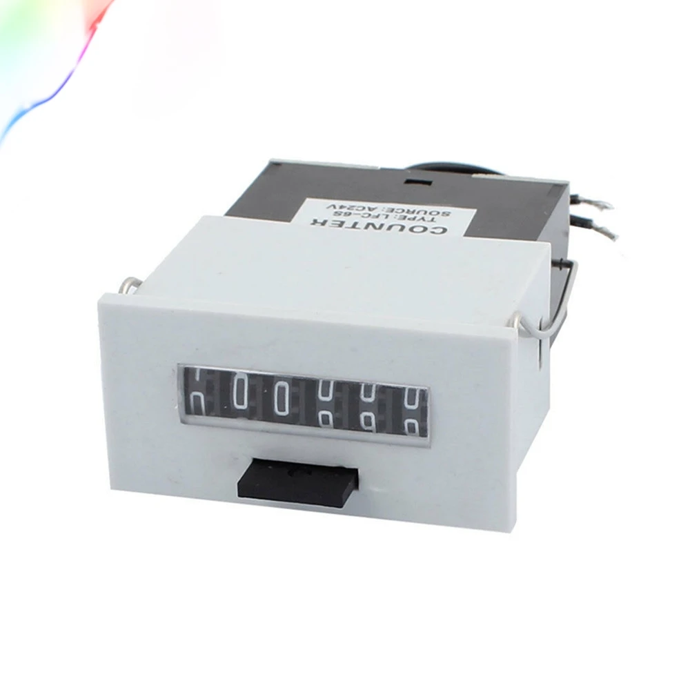 Пластиковый корпус DC 24V LFC-6S 6 цифровой Нажатие Сброс электромагнитный счетчик |