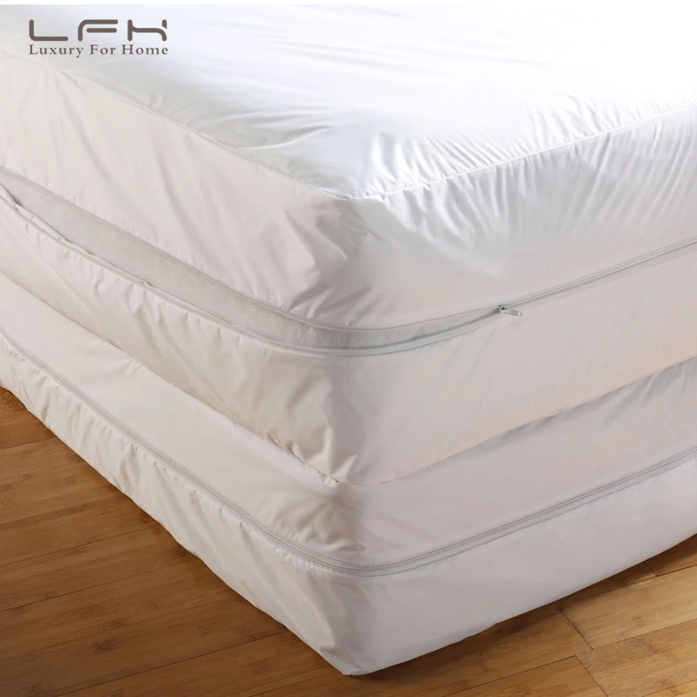 King Zipper Mattress Cover King Size Waterproof Mattress Protector For Bed Box Spring Sheet Hotel Mattress Zipper Bed Pad Cover