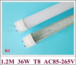 T8 светодиодный Люминесцентная светодиодный light tube 1200 мм SMD2835 2 ряда 192 светодиодный 36 Вт супер яркий RONGJIAN (RJ) для нас Азия РОССИИ только