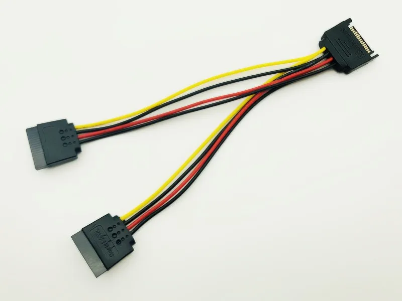 PC Computer Power Cable 15Pin SATA Male to 2 Female 15Pin Serial ATA Power HDD Splitter Connector Cables for BTC ETH EOS Mining PC Computer Power Cable 15Pin SATA Male to 2 Female 15Pin Serial ATA Power HDD Splitter Connector Cables for BTC ETH EOS Mining