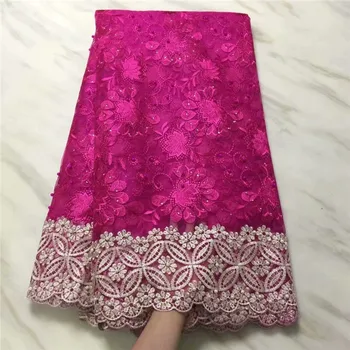 

Fashionable party dress cloth with nice emboidery French net lace fabric for lady EN160(5yards/lot)