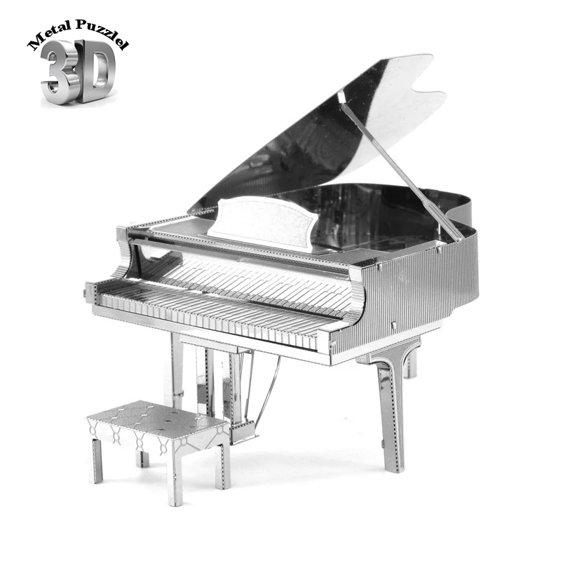 3D Metal Puzzles Earth Model Jigsaws DIY Building Model Educational Toy for Kids miniature musical instruments