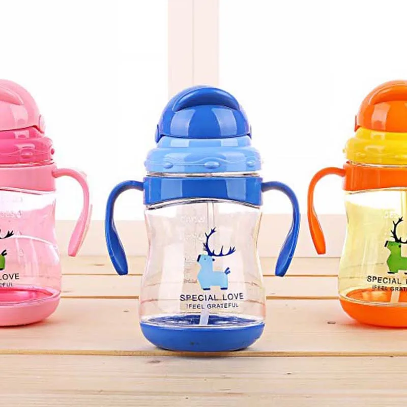 Пластиковая бутылка для воды с ручкой из соломы 260 мл|drink bottle|water bottlewater bottle with straw |