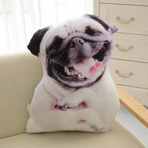 50 см Милая игрушечная плюшевая игрушка для собаки с 3D-принтом, плюшевая подушка для собаки, плюшевая подушка с мультипликационным принтом, Детская кукла, подарок для дома - Цвет: 1