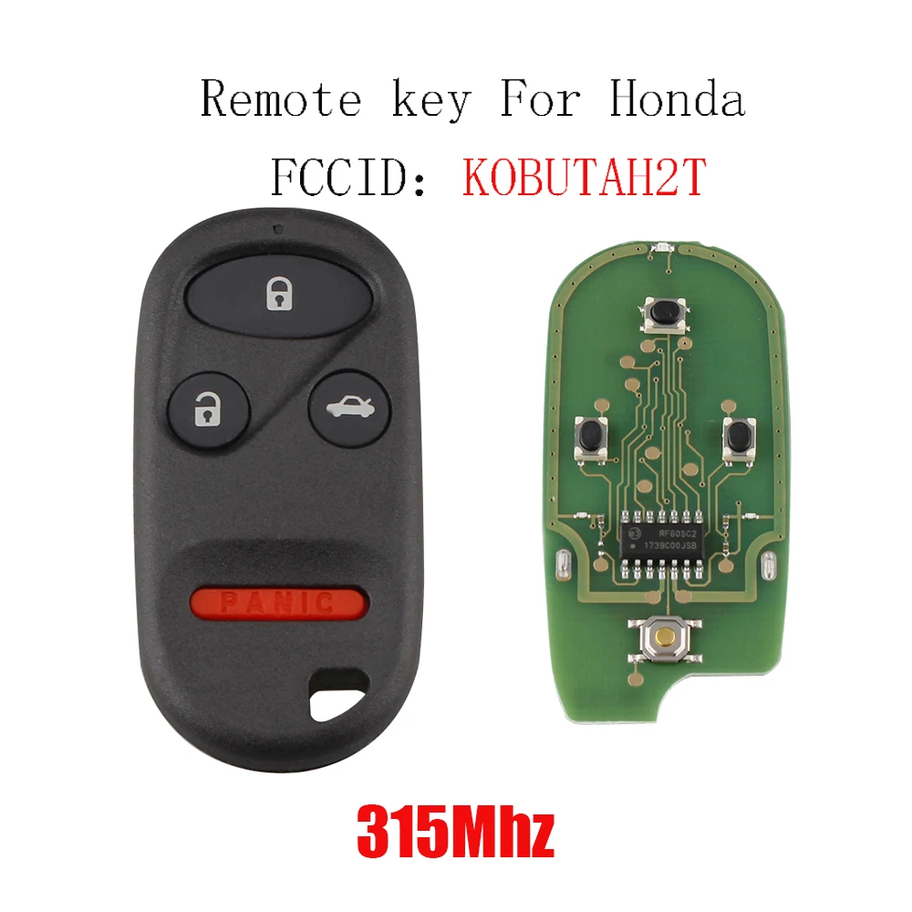 

315Mhz Remote Car key For Honda Accord Alarm 1998 1999 2000 2001 2002 KOBUTAH2T Keyless Original keys