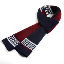 Winter Cashmere Scarf Men Business Casual Scarfs White Black font b Tartan b font Patchwork Echarpe