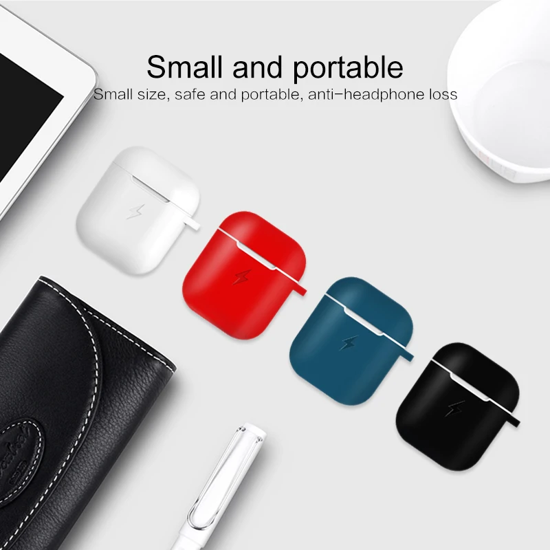 Qi Wireless Charger for Apple Airpods 2 1 Bluetooth Wireless Earphone Protective Soft Silicone Case Box Charger for Xiaomi mi 9